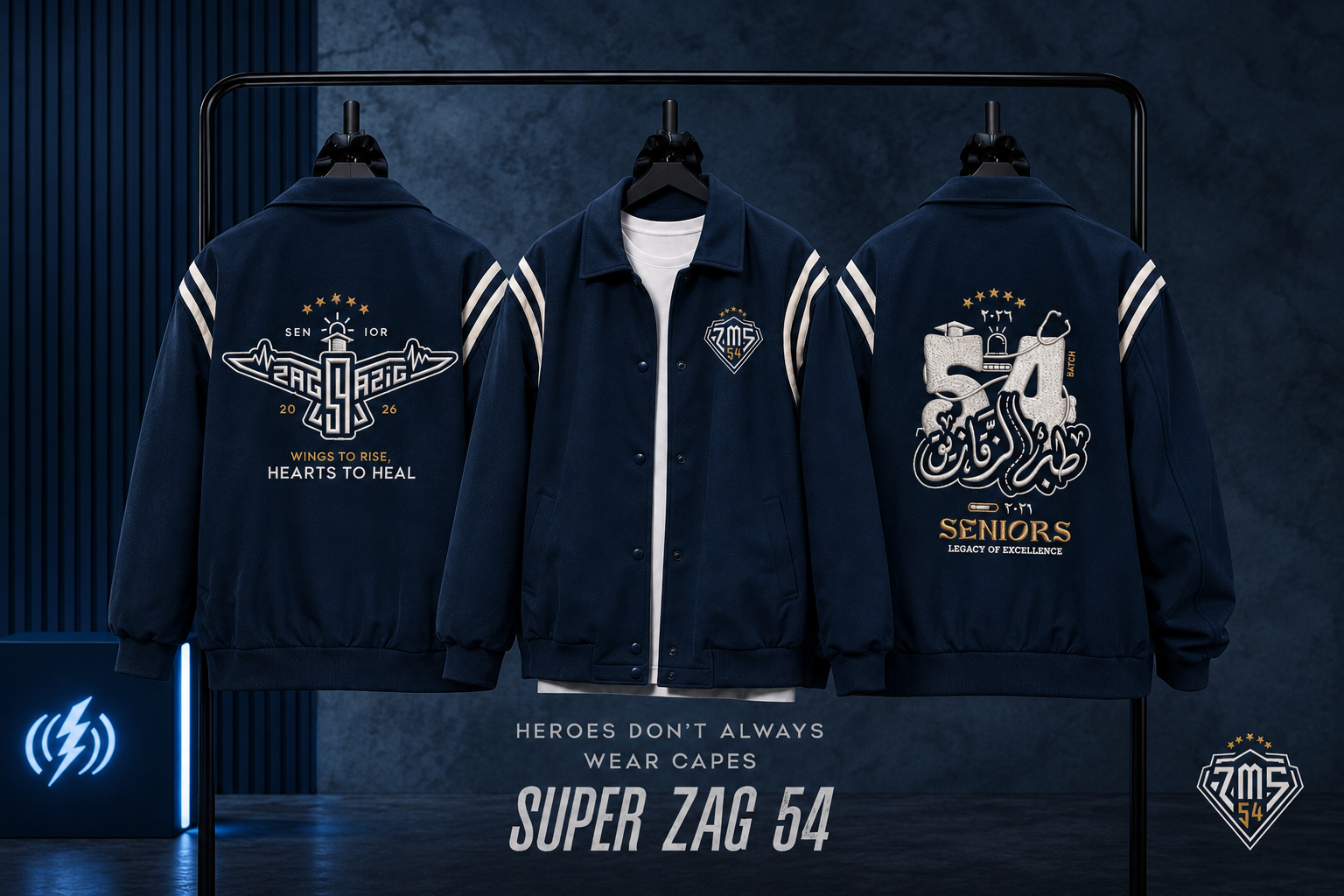 ZMS 54 Baseball Jacket Hanger View
